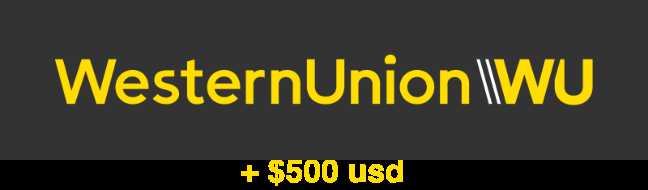 Western Union Transfer $500